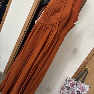 Elegant Orange Maxi Dress